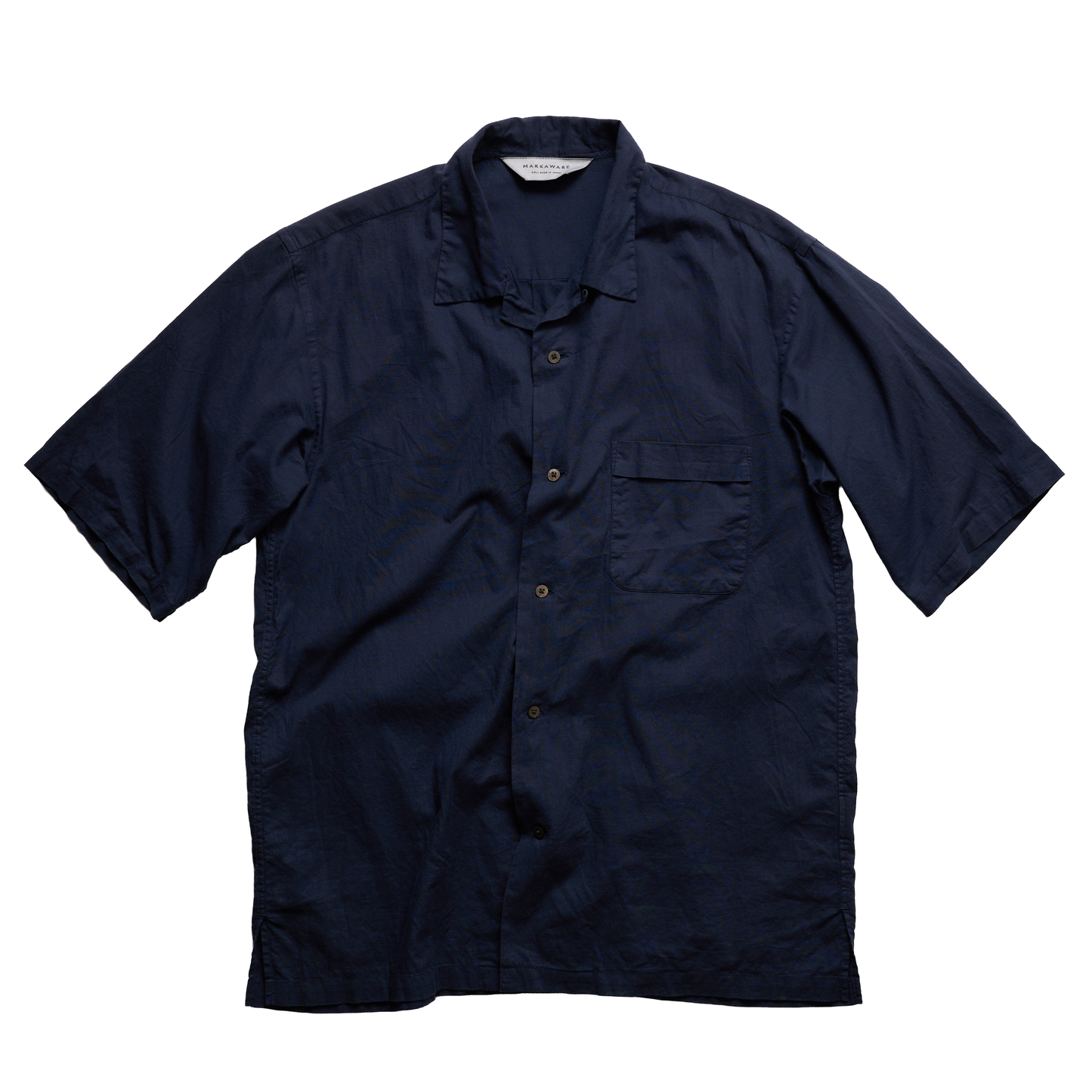 【USED】MARKAWARE マーカウェア / OPEN COLLAR SHIRTS / A17A-17SH02B　ネイビー