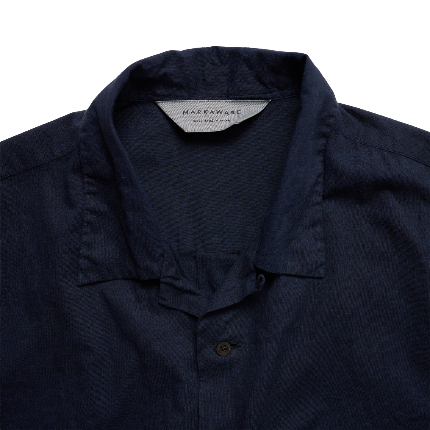 【USED】MARKAWARE マーカウェア / OPEN COLLAR SHIRTS / A17A-17SH02B　ネイビー