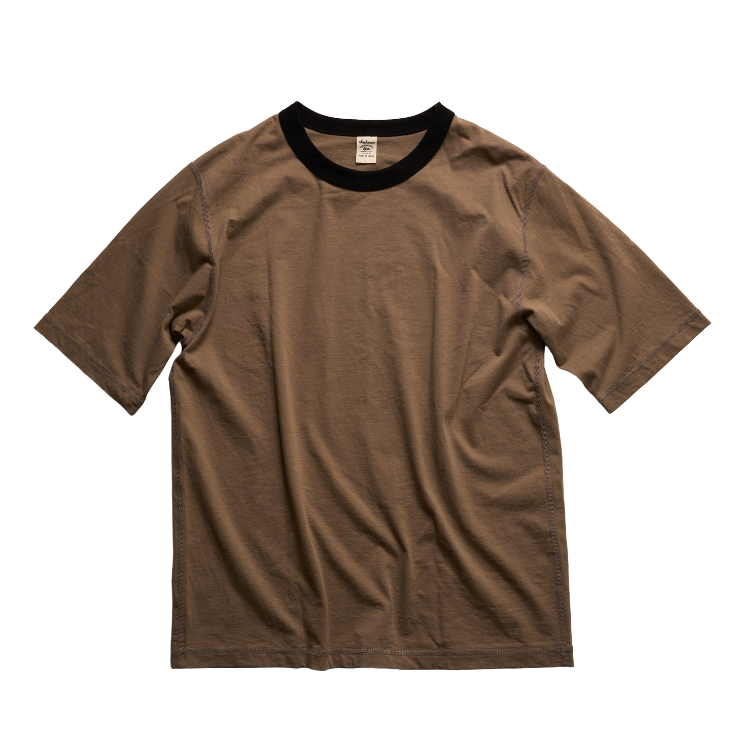 【新品】Jackman オリーブコントラストリブ半袖Tシャツ