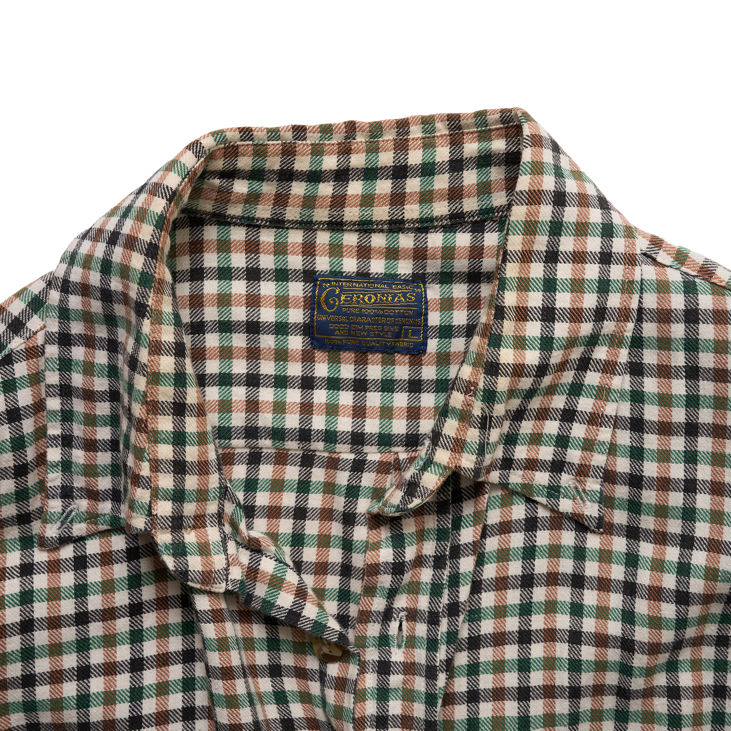【USED】VINTAGE GERONIAS ギンガムチェック コットンシャツ