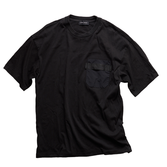 【USED】HERNO ナイロンポケット クルーネック Tシャツ