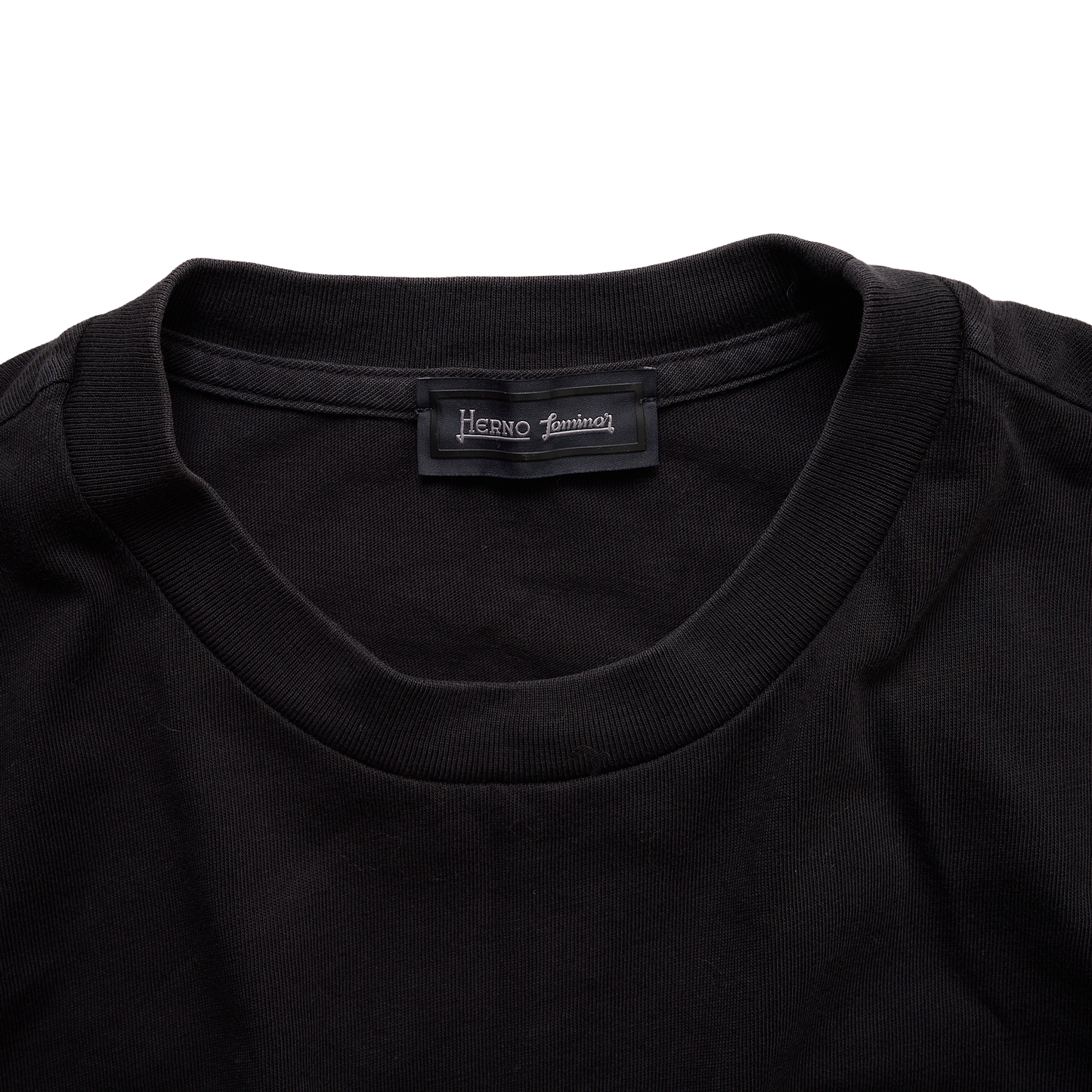 【USED】HERNO ナイロンポケット クルーネック Tシャツ